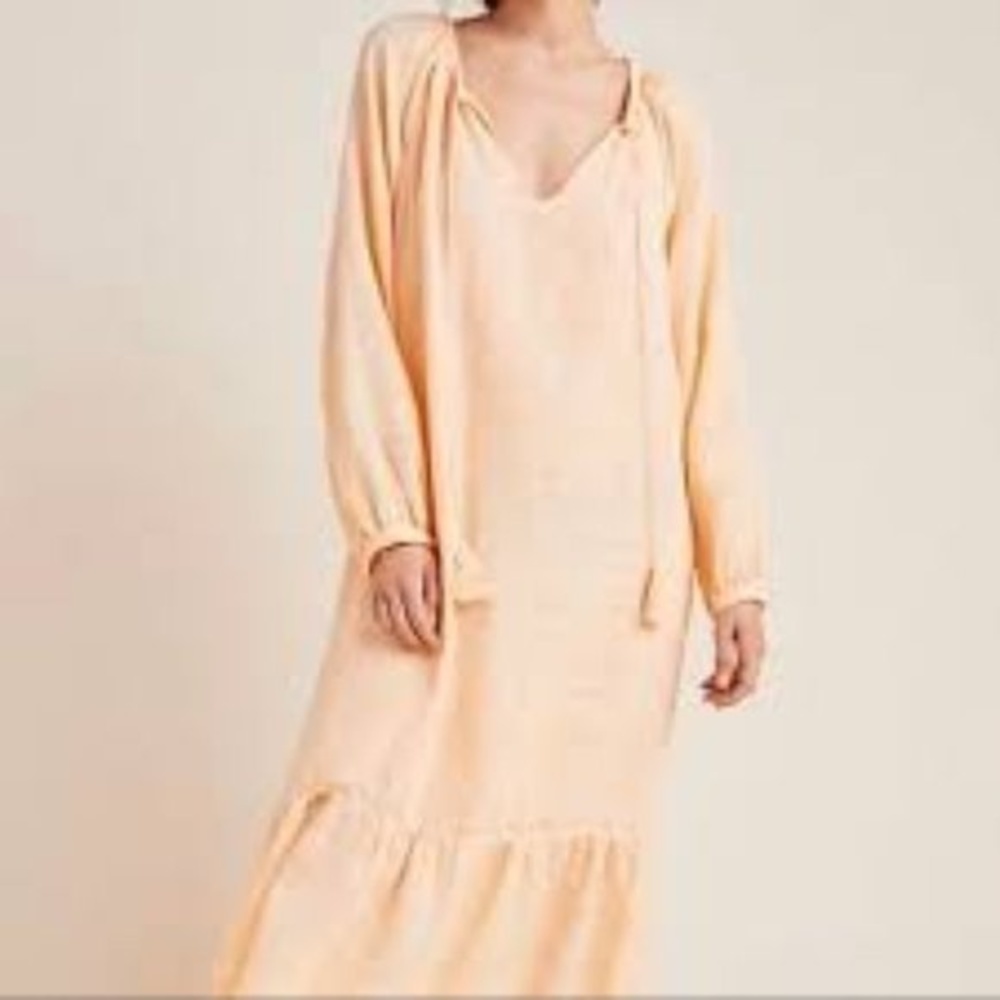 Anthropologie Saturday Sunday Peach Cover Up Cerie‎ Gauze Dress S